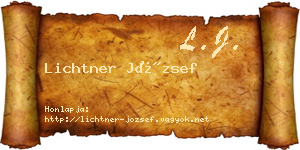 Lichtner József névjegykártya